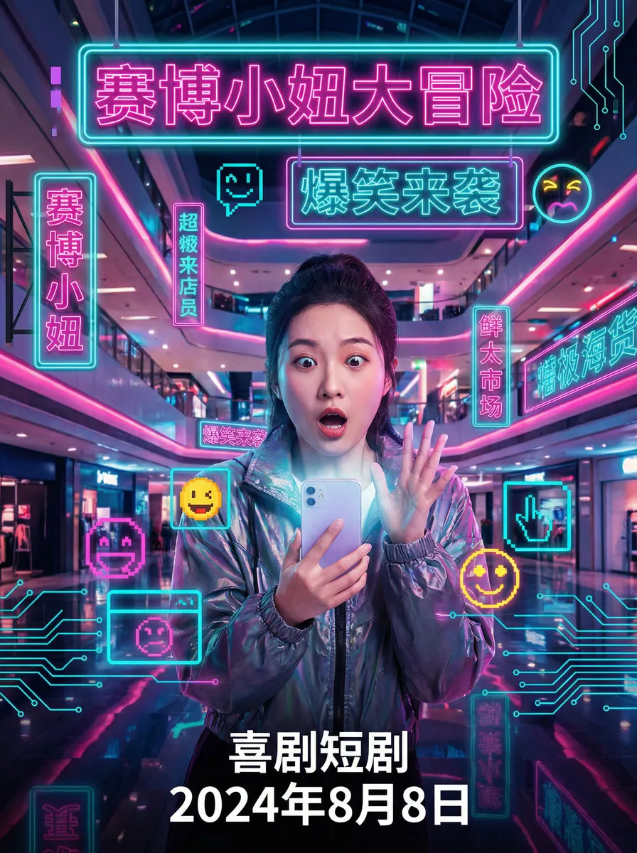 漂亮的保姆3在线观看中字 搞笑喜剧短剧 - 赛博小妞大冒险海报